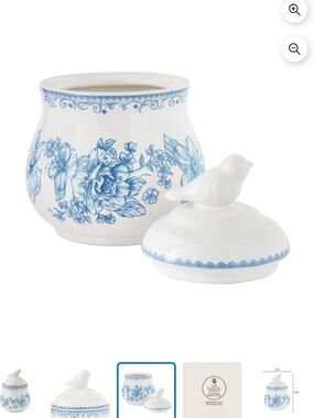 New The Pioneer Woman Agatha Blue Sugar Bowl With Lid